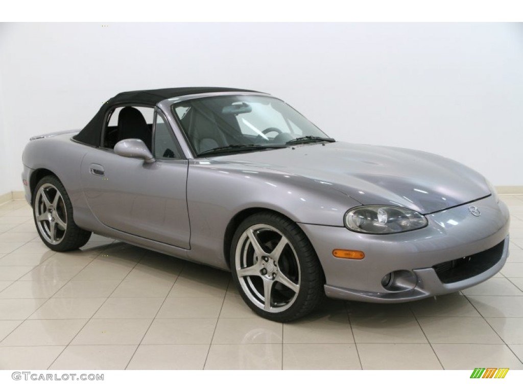 2004 MX-5 Miata MAZDASPEED Roadster - Titanium Gray Metallic / Black/Red photo #2