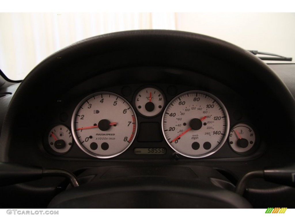 2004 MX-5 Miata MAZDASPEED Roadster - Titanium Gray Metallic / Black/Red photo #9