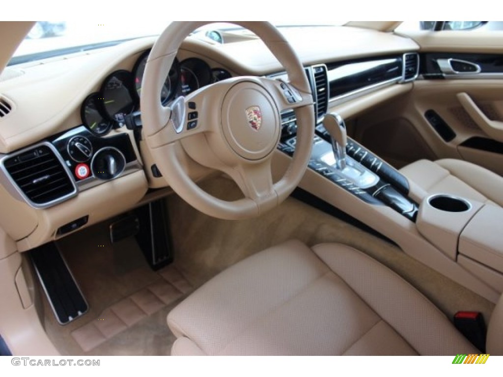 Luxor Beige Interior 2015 Porsche Panamera S E-Hybrid Photo #106143751