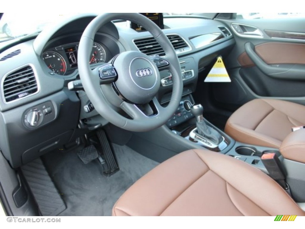 Chestnut Brown Interior 2016 Audi Q3 2.0 TSFI Premium Plus Photo #106144387
