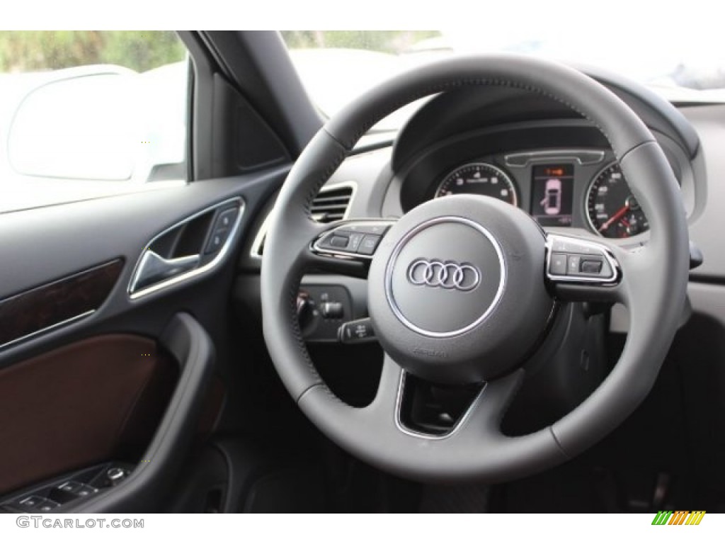 2016 Audi Q3 2.0 TSFI Premium Plus Chestnut Brown Steering Wheel Photo #106144676