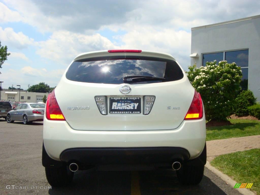 2005 Murano S AWD - Glacier Pearl White / Cafe Latte photo #7