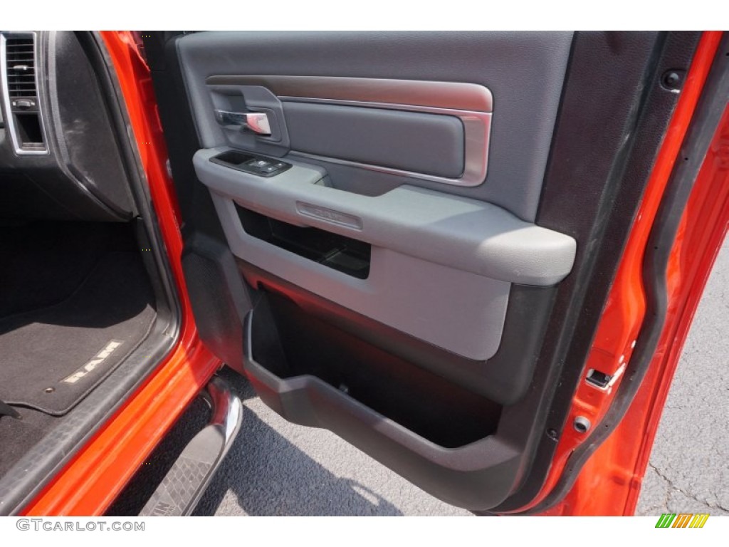 2014 1500 SLT Quad Cab - Flame Red / Black/Diesel Gray photo #21