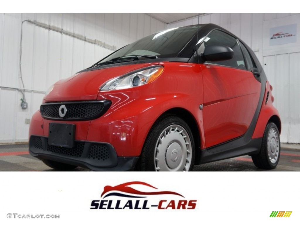 2013 fortwo pure coupe - Rally Red / Plain Black photo #1