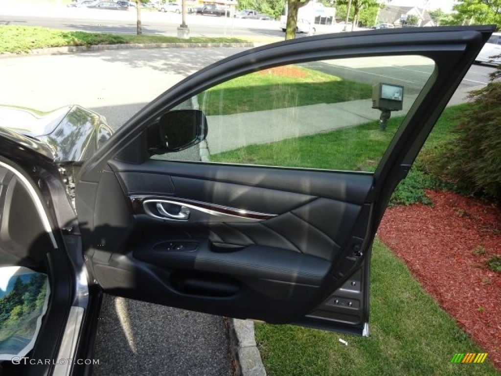 2015 Infiniti Q70 3.7 AWD Graphite Door Panel Photo #106151974