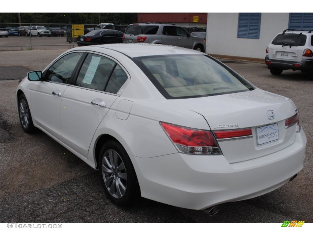 2012 Accord EX-L V6 Sedan - White Orchid Pearl / Ivory photo #3