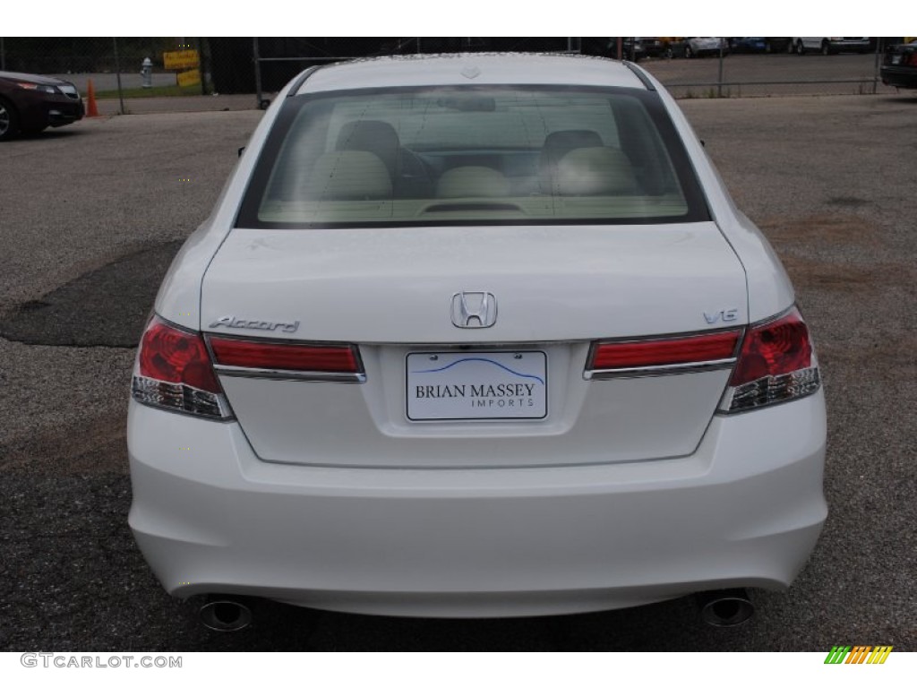 2012 Accord EX-L V6 Sedan - White Orchid Pearl / Ivory photo #4