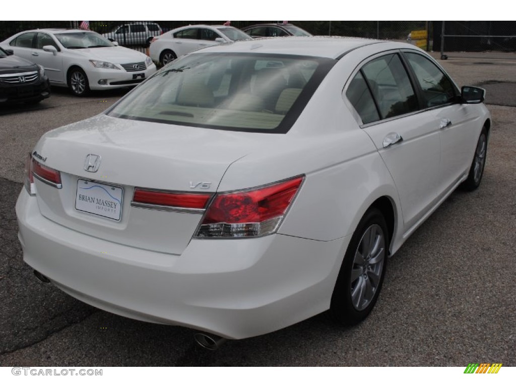 2012 Accord EX-L V6 Sedan - White Orchid Pearl / Ivory photo #5