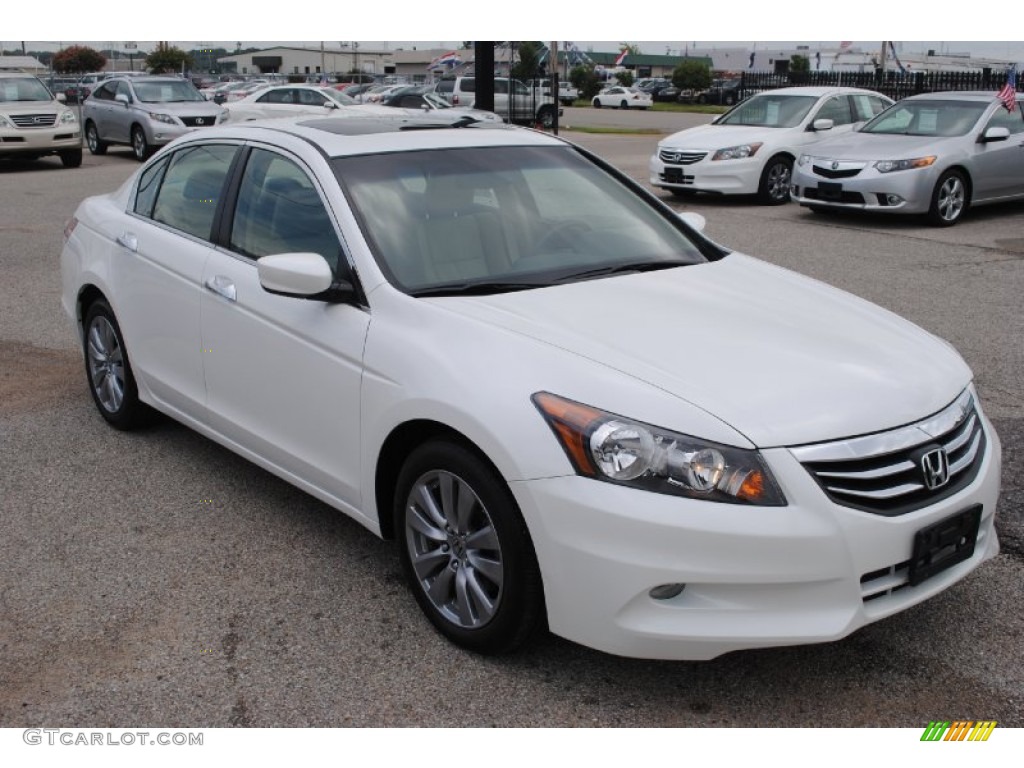 2012 Accord EX-L V6 Sedan - White Orchid Pearl / Ivory photo #7