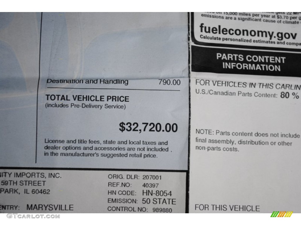 2012 Accord EX-L V6 Sedan - White Orchid Pearl / Ivory photo #35