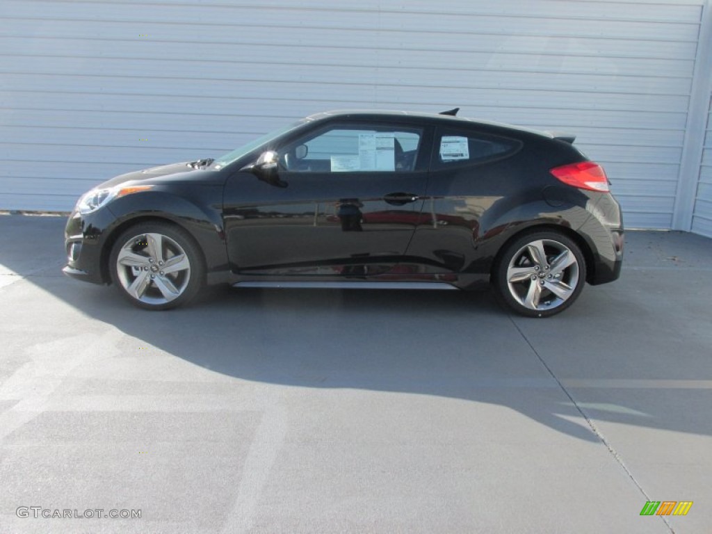 2015 Veloster Turbo - Ultra Black / Black photo #6