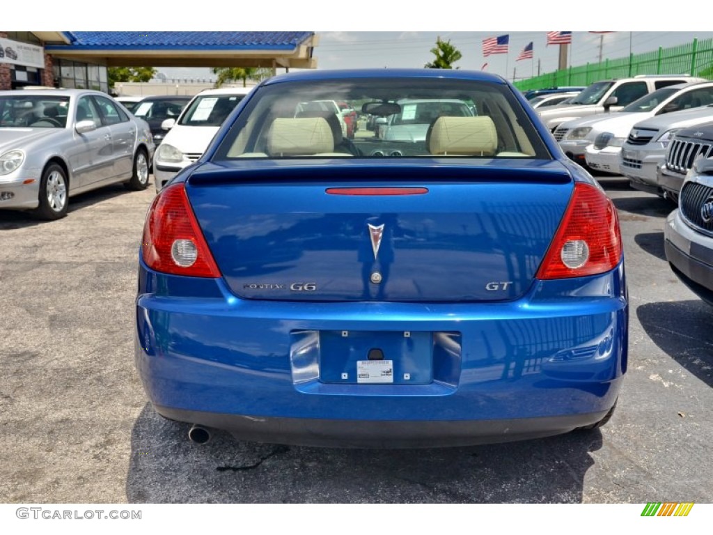 2005 G6 GT Sedan - Electric Blue Metallic / Light Taupe photo #9