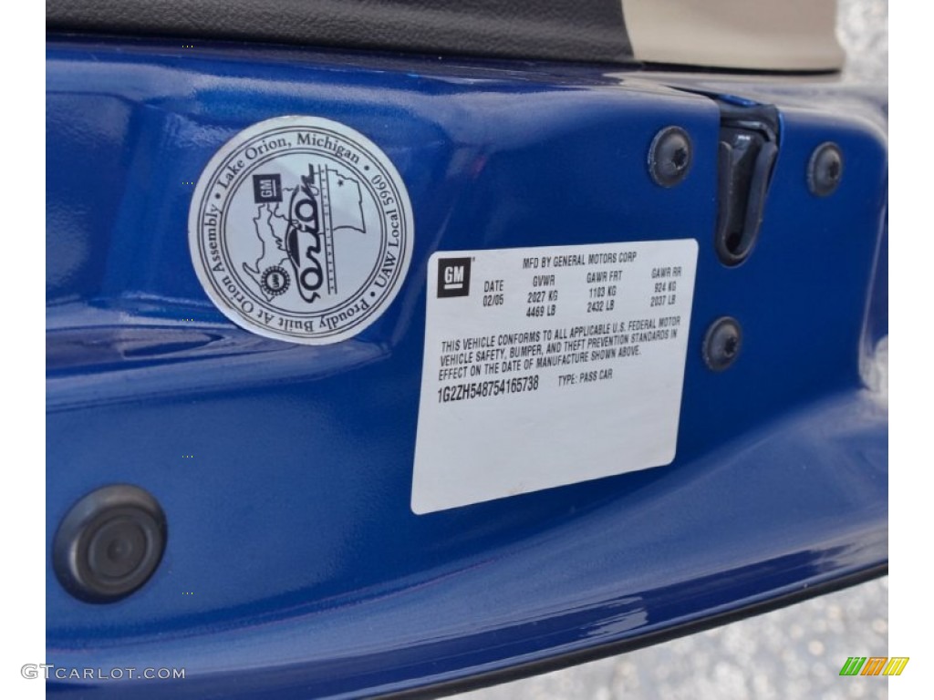 2005 G6 GT Sedan - Electric Blue Metallic / Light Taupe photo #25