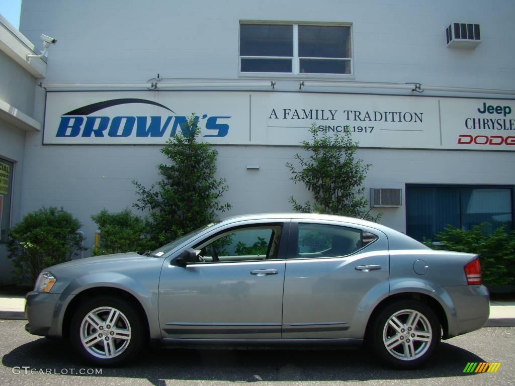 2008 Avenger SXT - Silver Steel Metallic / Dark Slate Gray/Light Slate Gray photo #1