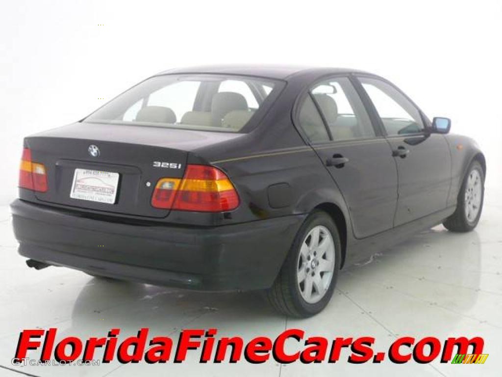 2003 3 Series 325i Sedan - Jet Black / Beige photo #2