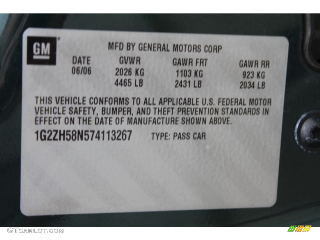 2007 G6 GT Sedan - Emerald Green Metallic / Ebony photo #8