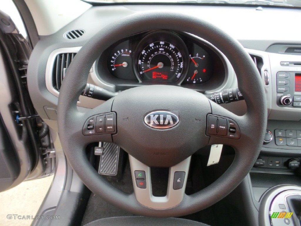 2016 Kia Sportage LX AWD Black Steering Wheel Photo #106178512