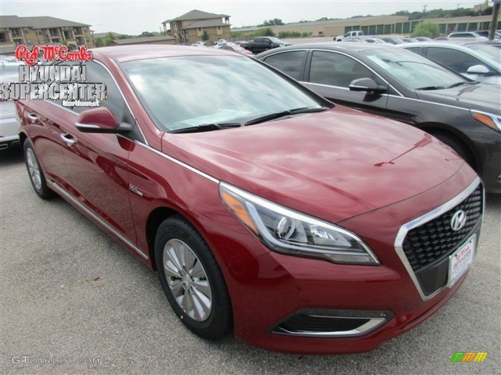 2016 Sonata Hybrid SE - Venetian Red Pearl / Beige photo #1