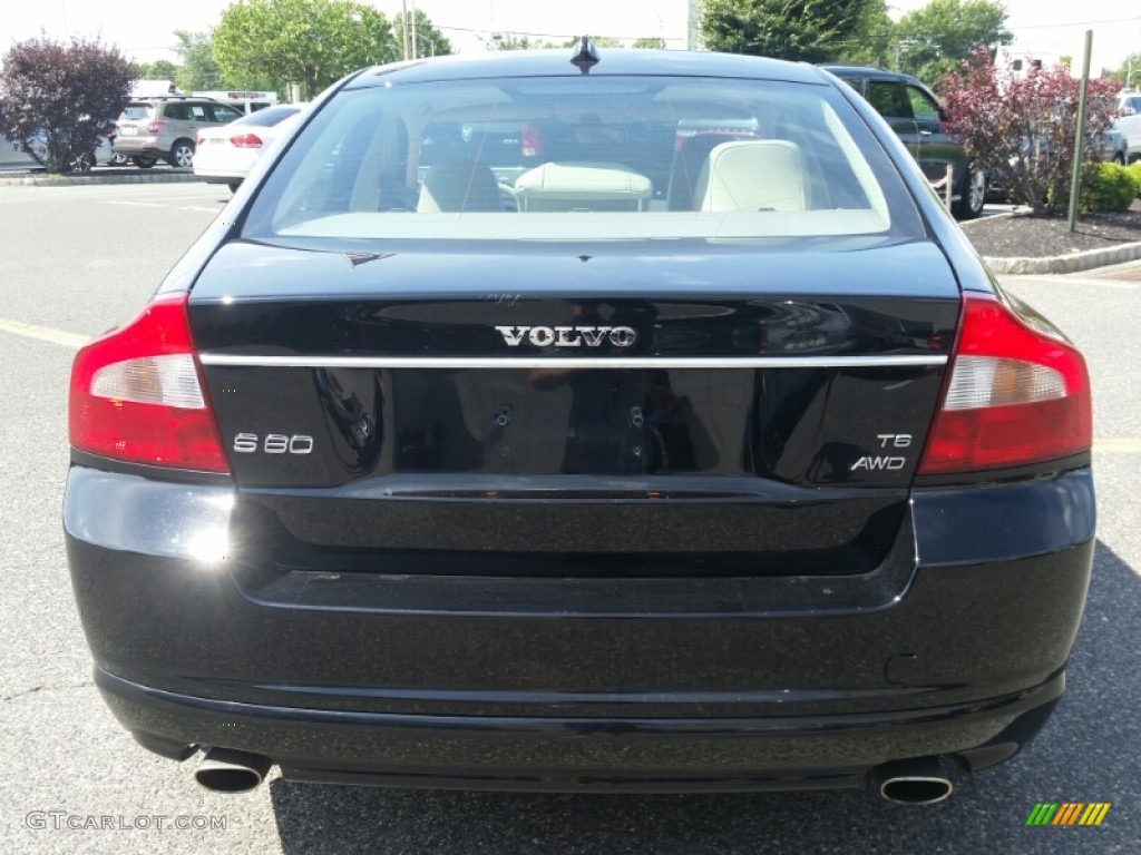 2008 S80 T6 AWD - Black / Sandstone Beige photo #4