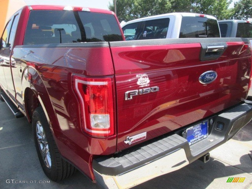 2015 F150 XLT SuperCab - Ruby Red Metallic / Medium Earth Gray photo #11