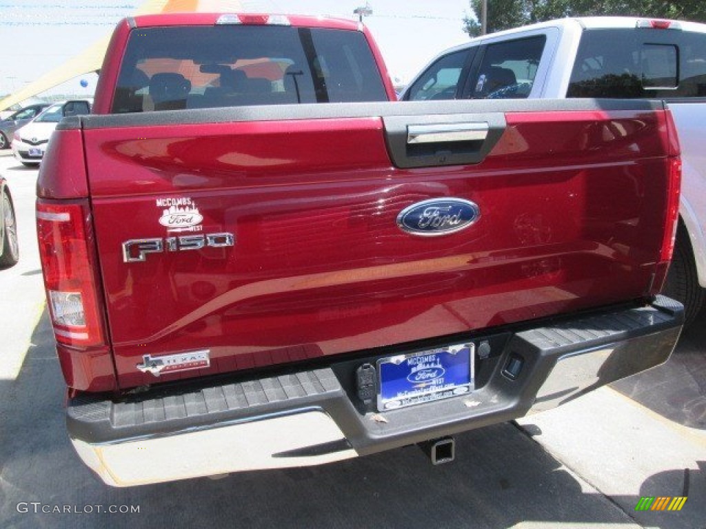 2015 F150 XLT SuperCab - Ruby Red Metallic / Medium Earth Gray photo #12