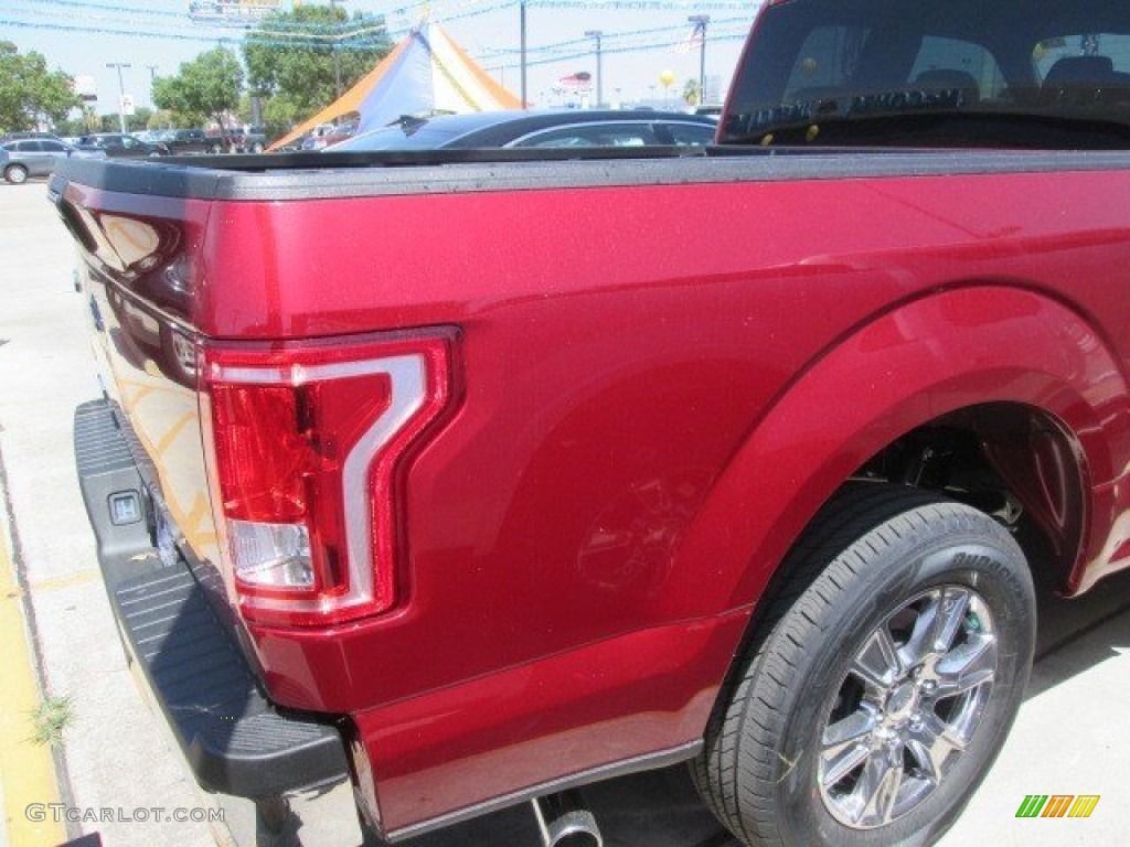 2015 F150 XLT SuperCab - Ruby Red Metallic / Medium Earth Gray photo #14