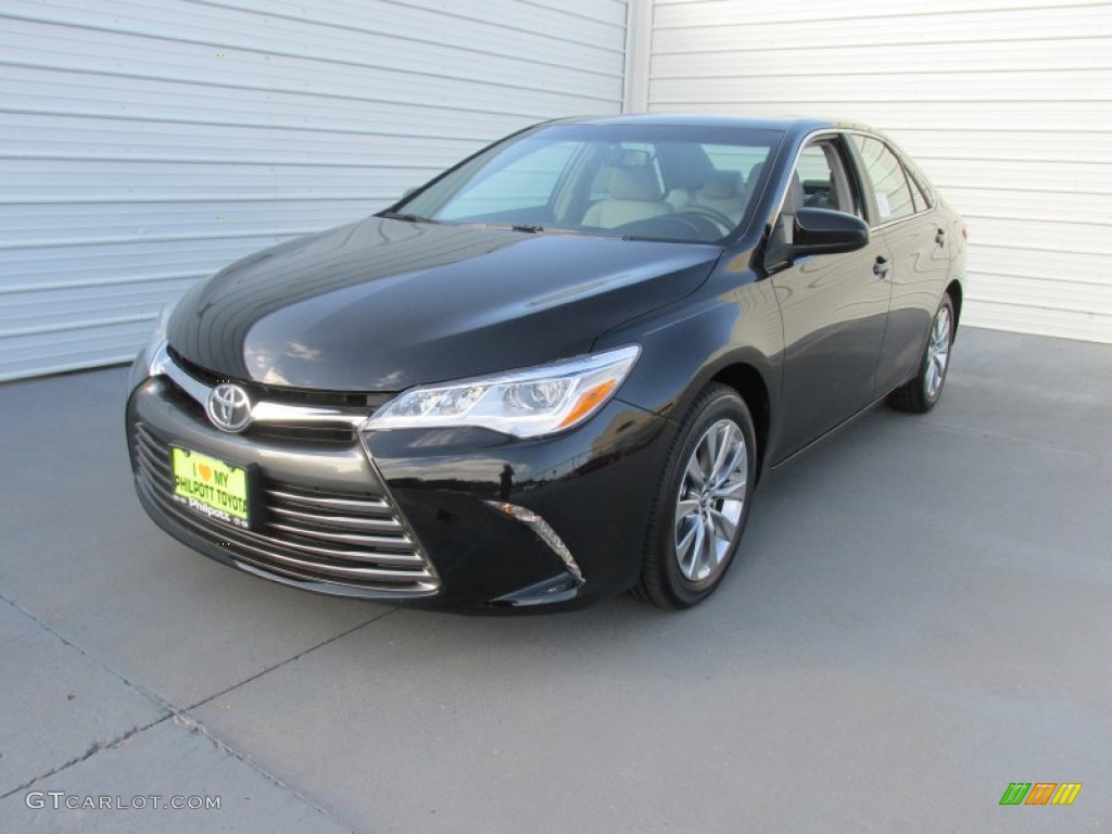 2015 Camry XLE V6 - Attitude Black Metallic / Ash photo #7