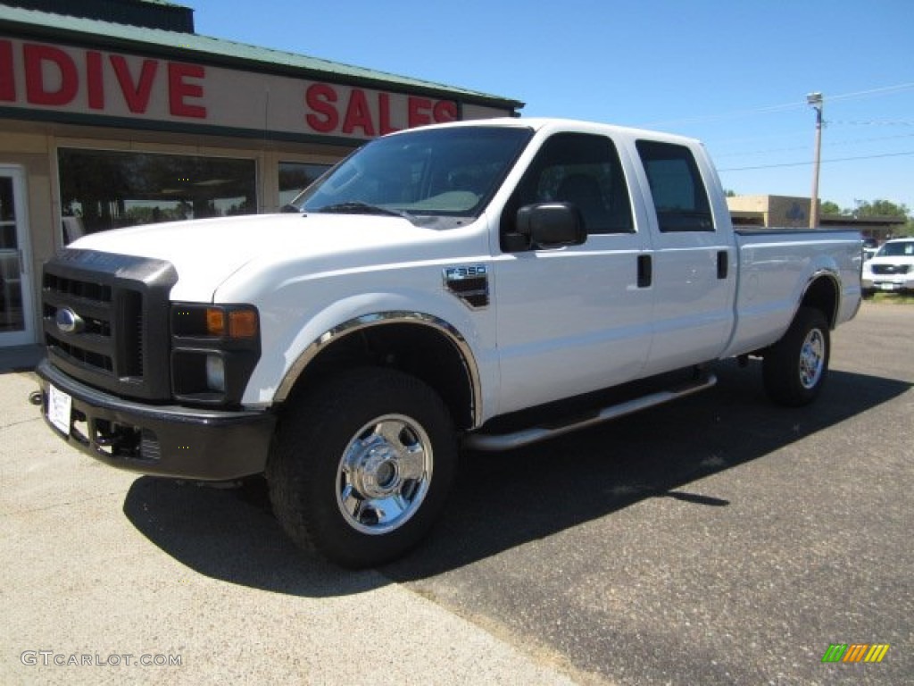 2008 F350 Super Duty XL Crew Cab 4x4 - Oxford White / Camel photo #1