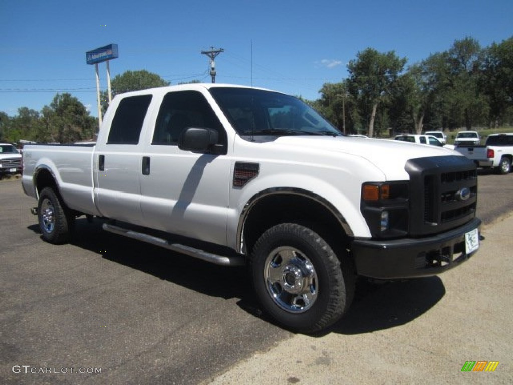 2008 F350 Super Duty XL Crew Cab 4x4 - Oxford White / Camel photo #2