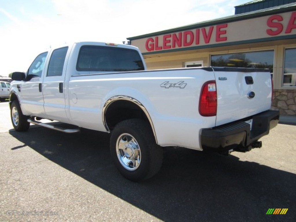 2008 F350 Super Duty XL Crew Cab 4x4 - Oxford White / Camel photo #4