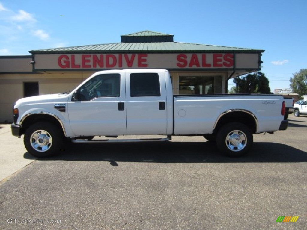 2008 F350 Super Duty XL Crew Cab 4x4 - Oxford White / Camel photo #5