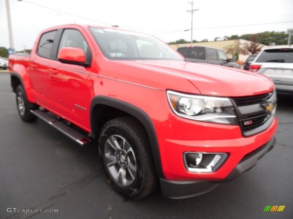 Red Hot 2016 Chevrolet Colorado Z71 Crew Cab 4x4 Exterior Photo #106185166