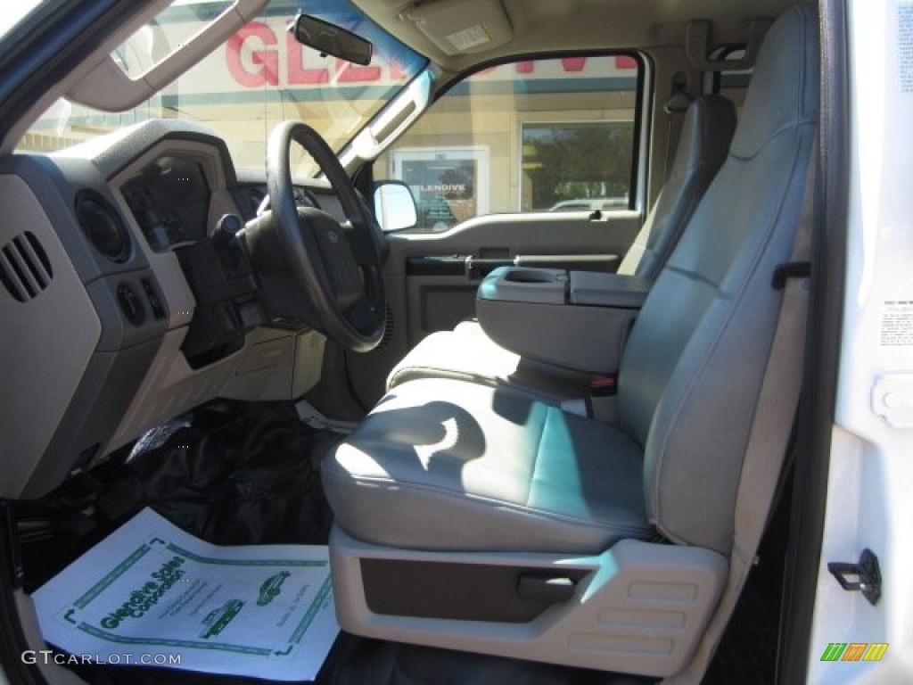 2008 F350 Super Duty XL Crew Cab 4x4 - Oxford White / Camel photo #7