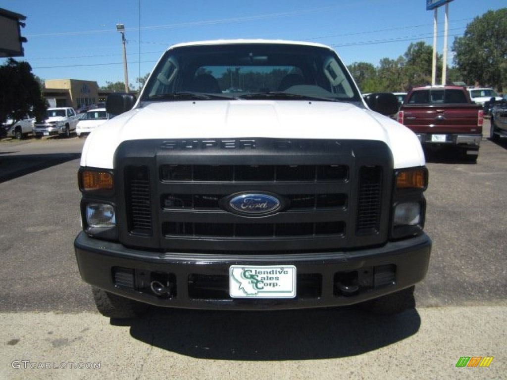 2008 F350 Super Duty XL Crew Cab 4x4 - Oxford White / Camel photo #11