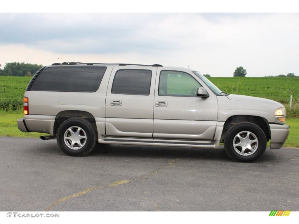 2002 Yukon XL Denali AWD - Pewter Metallic / Stone Gray photo #4