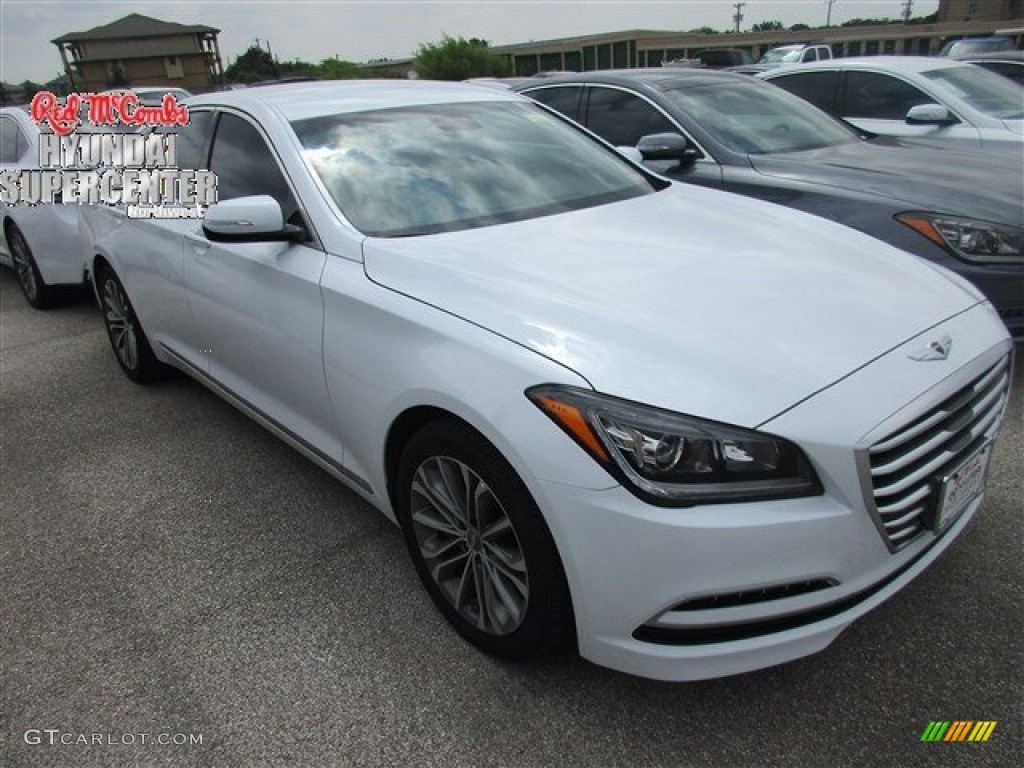 2015 Genesis 3.8 Sedan - Casablanca White / Black photo #1