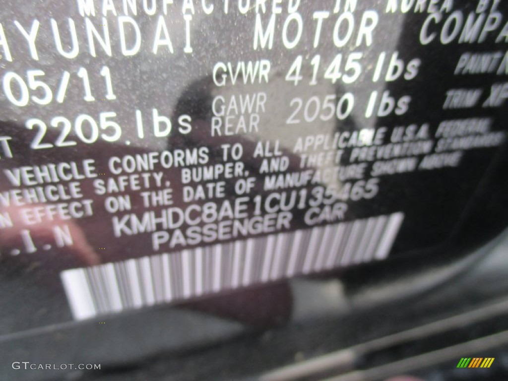 2012 Elantra SE Touring - Black Noir Pearl / Black photo #11