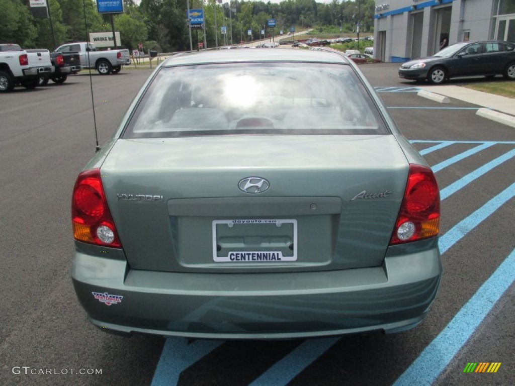 2004 Accent GL Sedan - Quartz Green / Gray photo #6