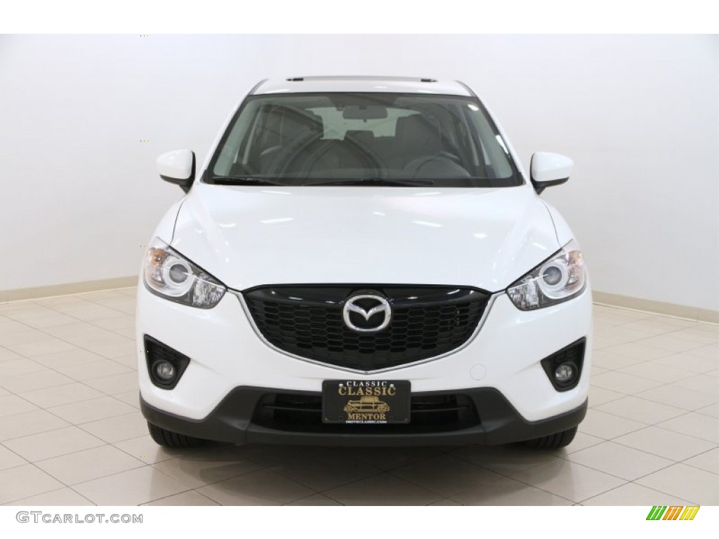 2014 CX-5 Grand Touring AWD - Crystal White Pearl Mica / Black photo #2