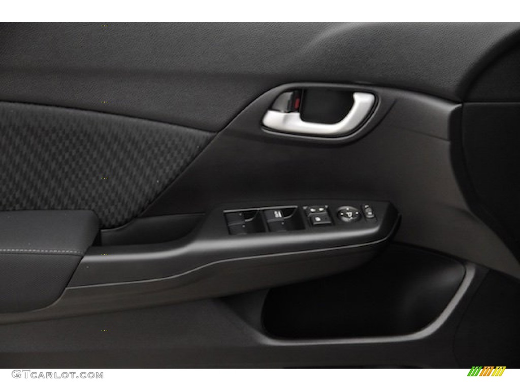 2015 Civic SE Sedan - Crystal Black Pearl / Black photo #9