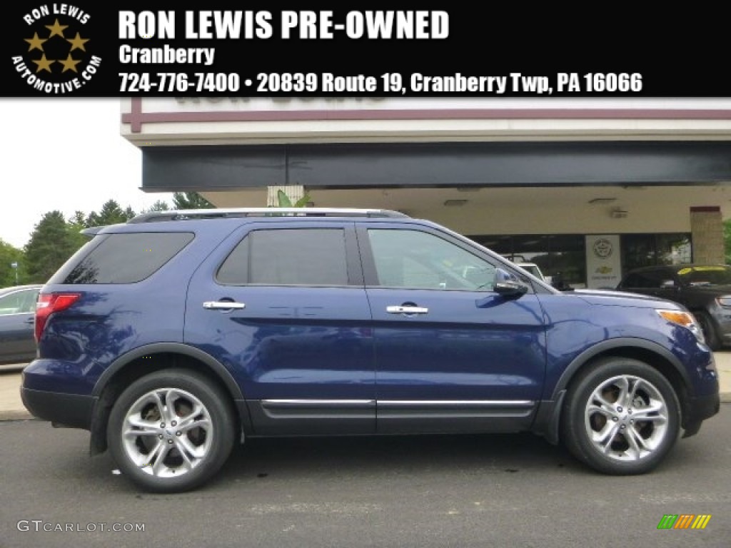 2012 Explorer Limited 4WD - Dark Pearl Blue Metallic / Medium Light Stone photo #1