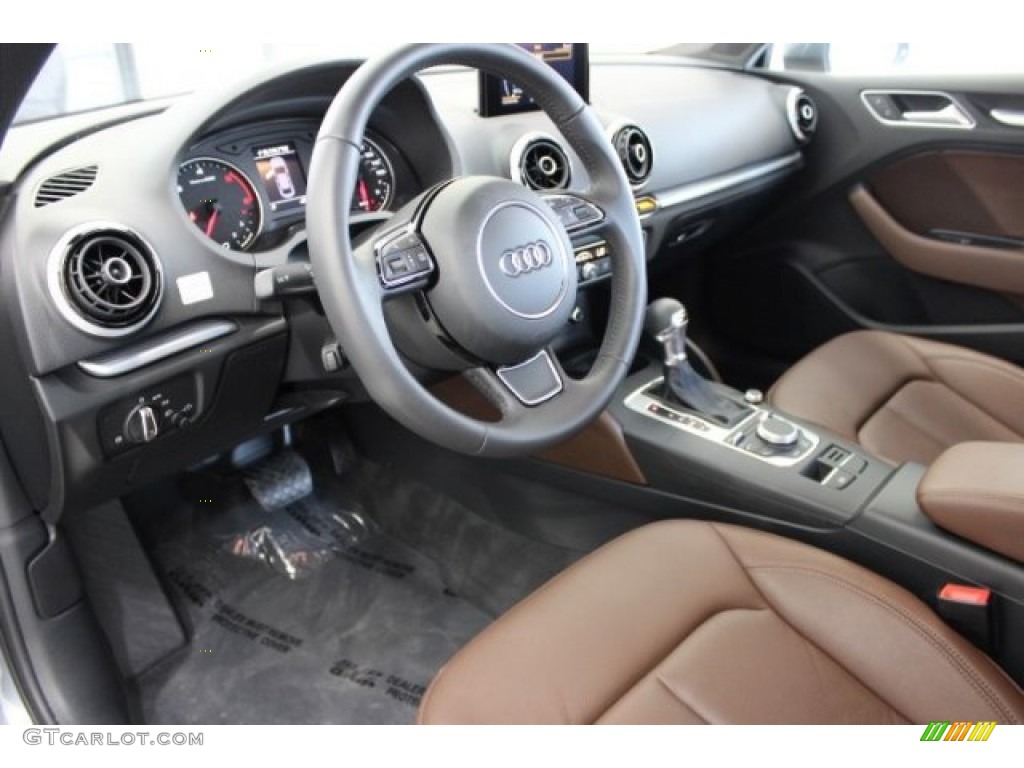 Chestnut Brown Interior 2015 Audi A3 2.0 TDI Premium Photo #106207525
