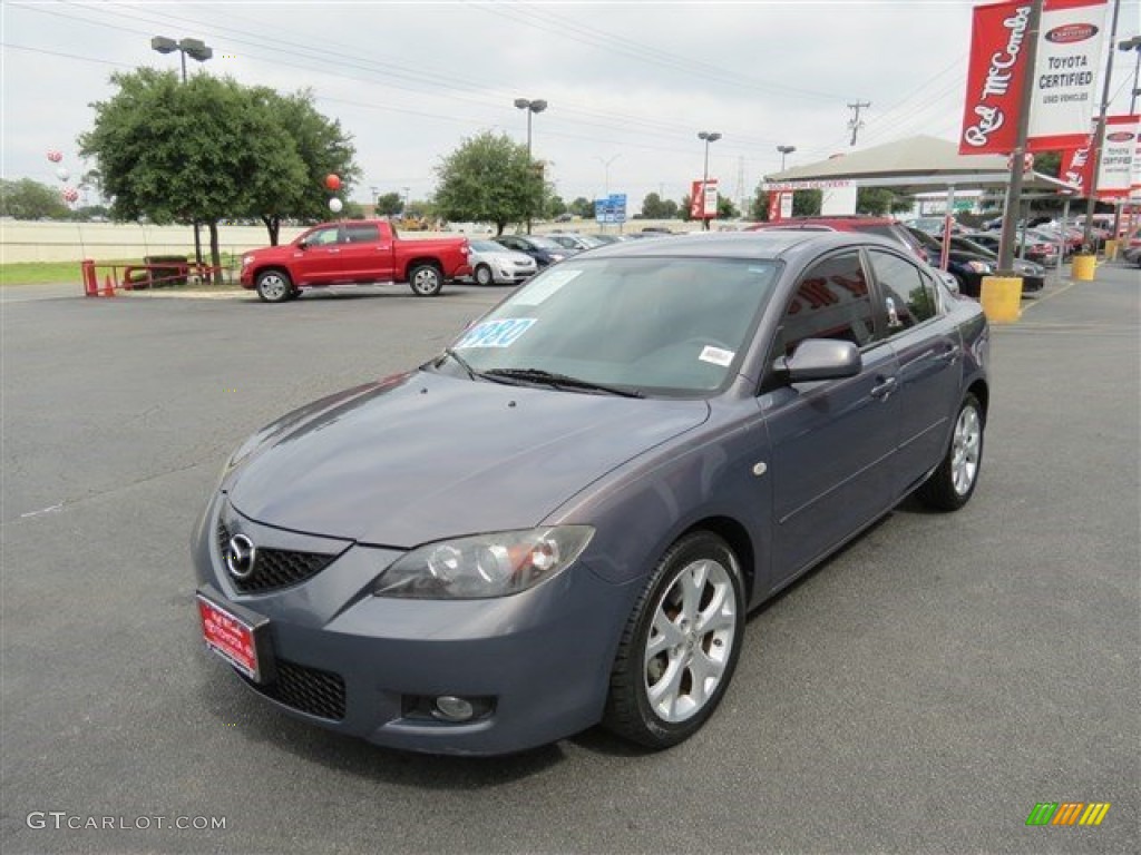 2009 MAZDA3 i Sport Sedan - Stormy Blue Mica / Black photo #4