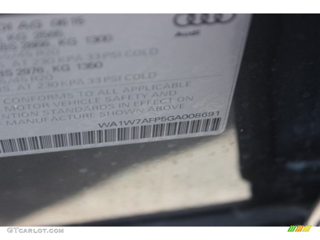 2016 Q5 3.0 TFSI Premium Plus quattro - Monsoon Gray Metallic / Black photo #45