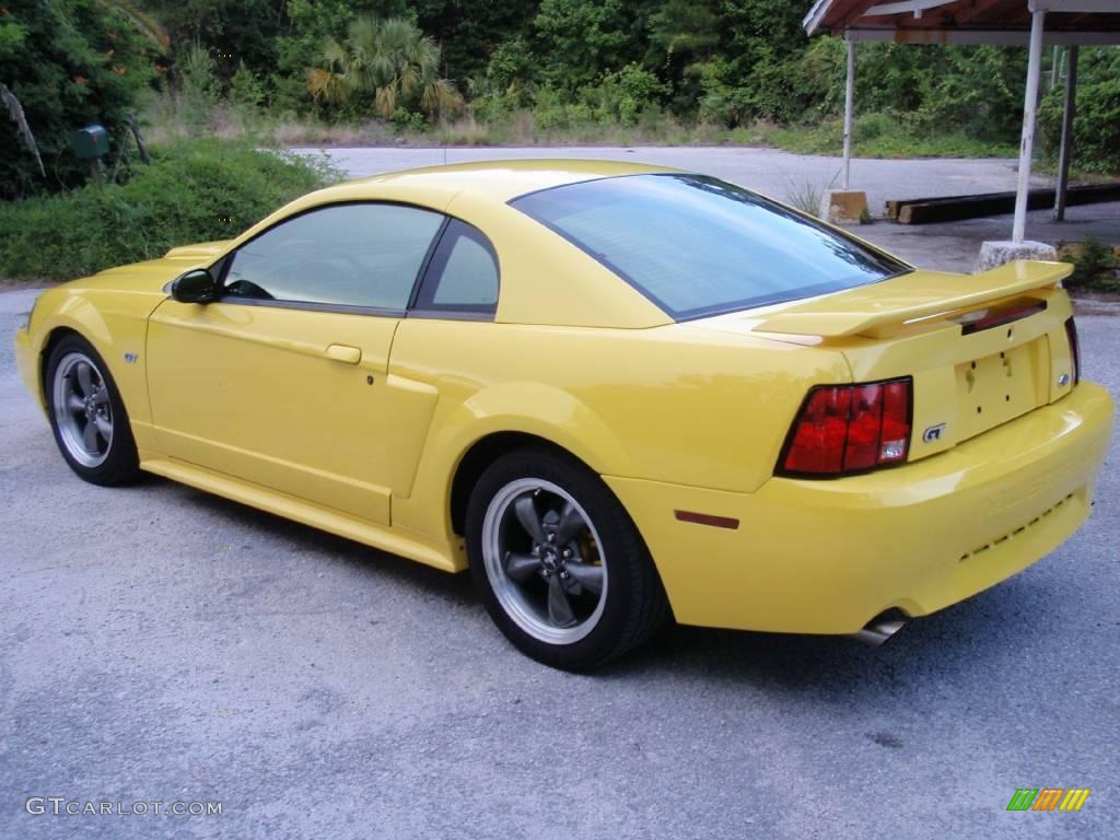 2003 Mustang GT Coupe - Zinc Yellow / Dark Charcoal photo #5