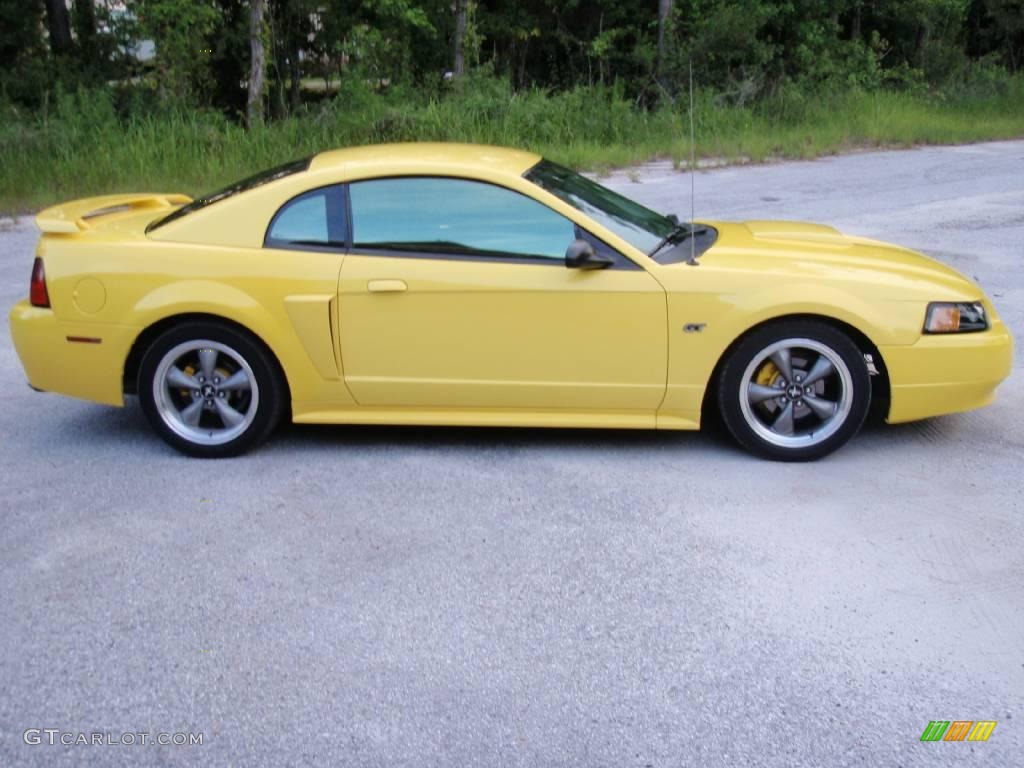 2003 Mustang GT Coupe - Zinc Yellow / Dark Charcoal photo #6