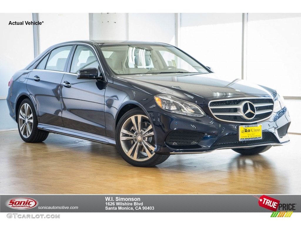 2016 E 350 Sedan - Lunar Blue Metallic / Silk Beige/Espresso Brown photo #1