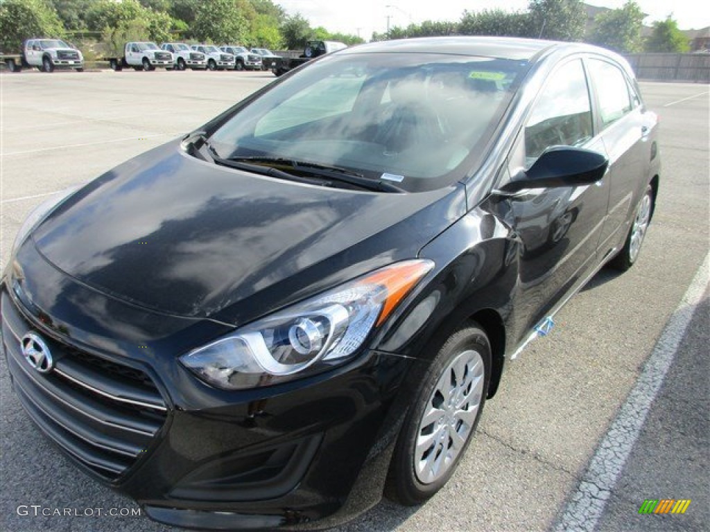 Black Noir Pearl 2016 Hyundai Elantra GT Standard Elantra GT Model Exterior Photo #106213445