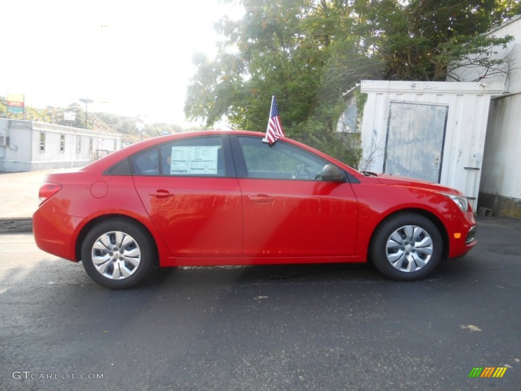 2015 Cruze LS - Red Hot / Jet Black/Medium Titanium photo #4