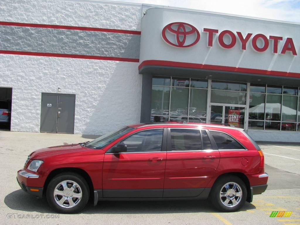 2004 Pacifica AWD - Inferno Red Pearl / Light Taupe photo #2